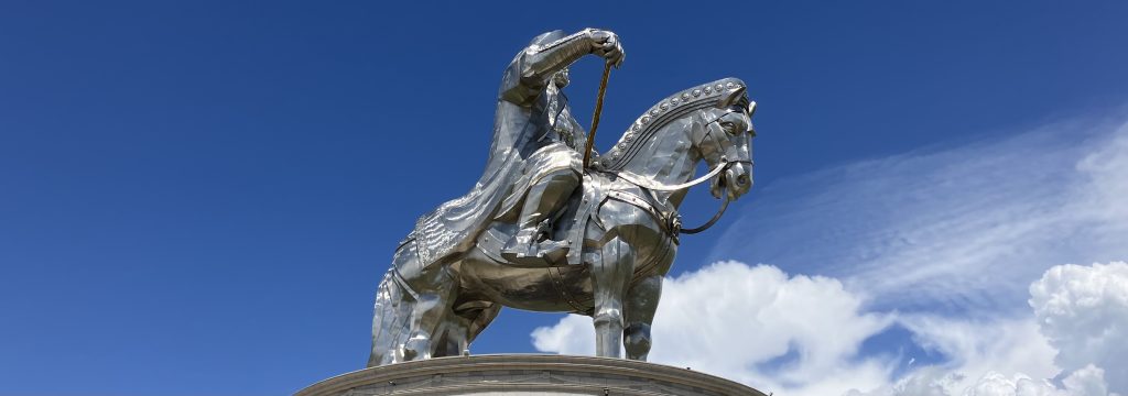 Massive statue of Genghis Khan.